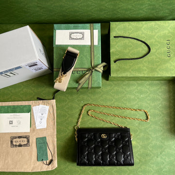 Gucci VS  Matelasse genuine Leather Shoulder Bag