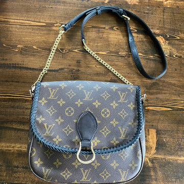 The Swift -CS Monogram Black Crossbody (2 straps!)