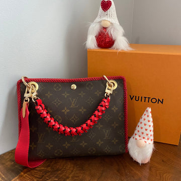 The Swan Crossbody -CS Monogram in Red