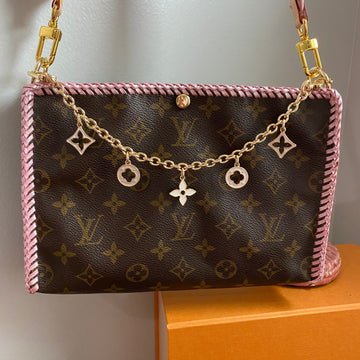 The Swan Crossbody -CS Monogram in Blush Pink