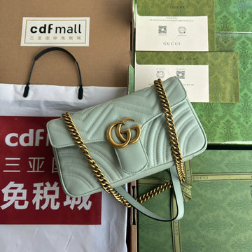 VS marmont 26cm turquoise calfskin gold hardware