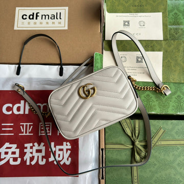 VS marmont mini 18cm zip top cream calfskin gold hardware