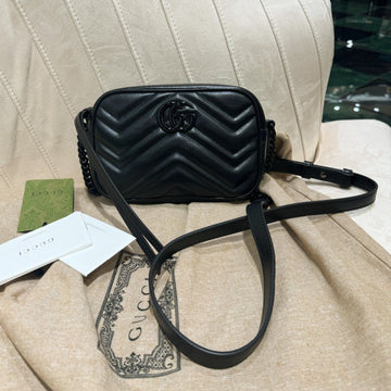 VS MINI 18 MARMONT MATELASS¨¦ SHOULDER BAG BLACK CALFSKIN