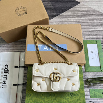 VS MARMONT SMALL 22 BAG IN WHITE LAMBSKIN