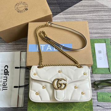 VS MARMONT MEDIUM 26 BAG IN WHITE LAMBSKIN