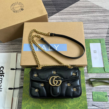 VS MARMONT SMALL 22 BAG IN BLACK LAMBSKIN