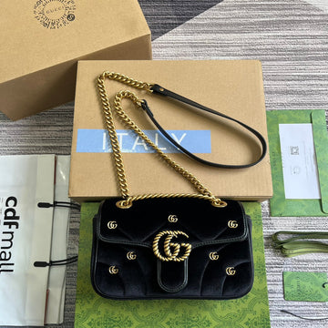 VS MARMONT MINI 22 BAG IN BLACK VELVET