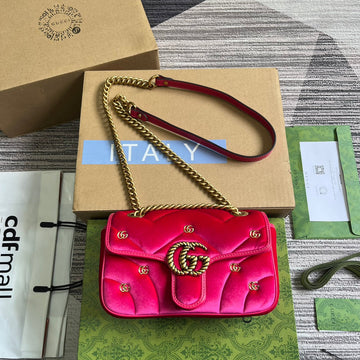 VS MARMONT MINI 22 BAG IN BRIGHT PINK VELVET