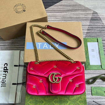 VS MARMONT MEDIUM 26 BAG IN BRIGHT PINK VELVET