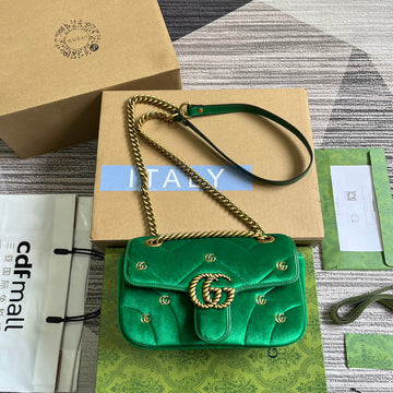 VS MARMONT MINI 22 BAG IN COOL GREEN VELVET