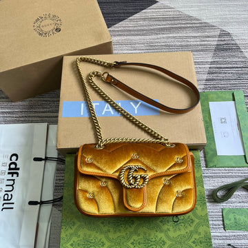 VS MARMONT MINI 22 BAG IN GOLDEN VELVET
