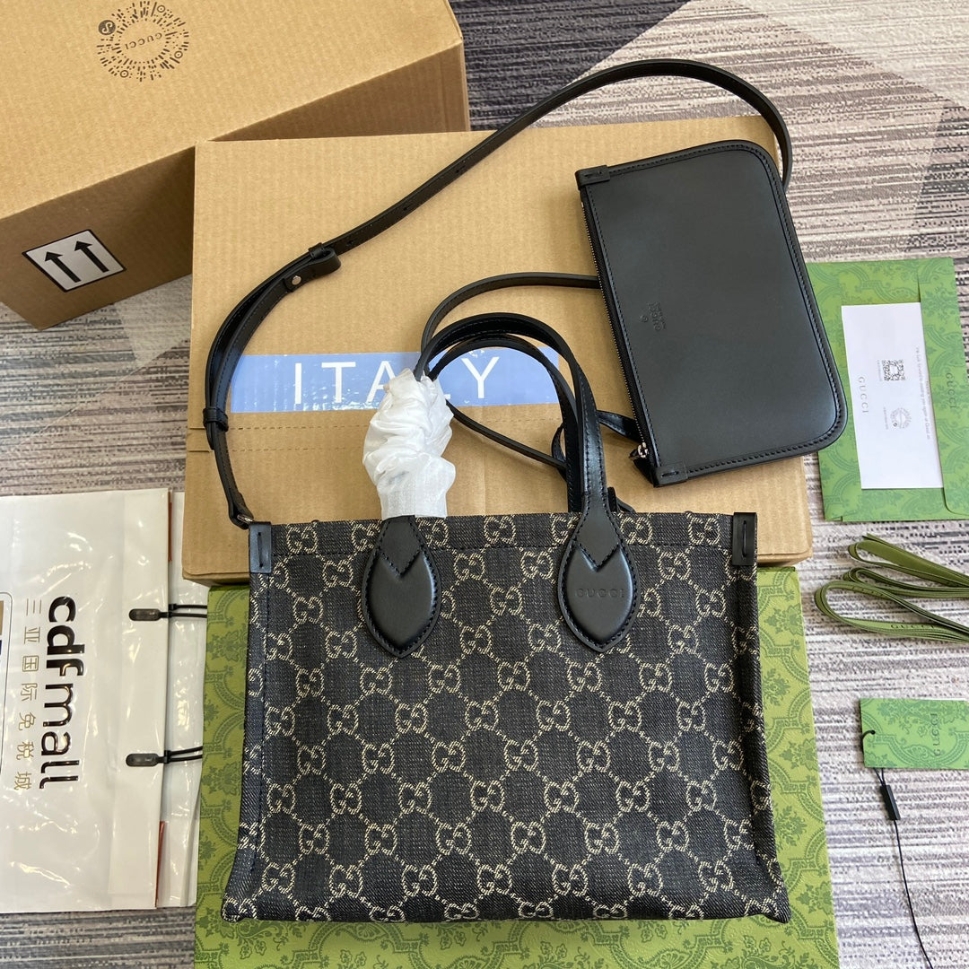 OPHIDIA VS 27 MEDIUM TOTE BAG BLACK DENIM