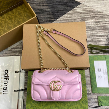 VS MARMONT 23 SMALL SHOULDER BAG LIGHT PINK CALFSKIN