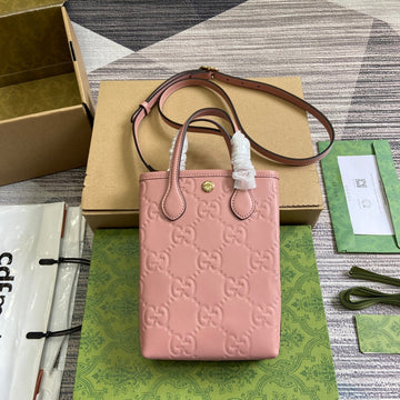 VS 20 SUPER MINI BAG WITH STRAP IN LIGHT PINK CALFSKIN