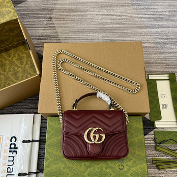 VS MARMONT 13 MINI TOP HANDLE BAG ROSSO ANCORA RED CALFSKIN