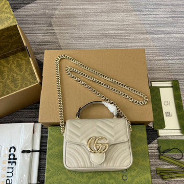 VS MARMONT 13 MINI TOP HANDLE BAG WHITE CALFSKIN