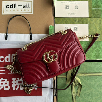 VS marmont 26cm dark red calfskin gold hardware