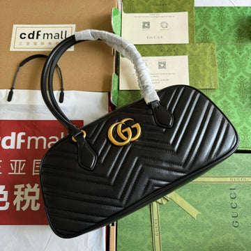 VS marmont medium top handle 35cm black calfskin gold hardware