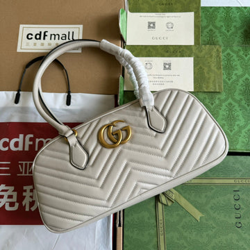 VS marmont medium top handle 35cm cream calfskin gold hardware