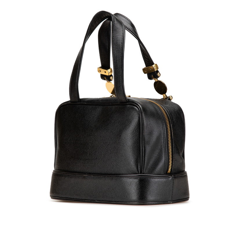 Versace Leather Sunburst Handbag Mini Boston Bag