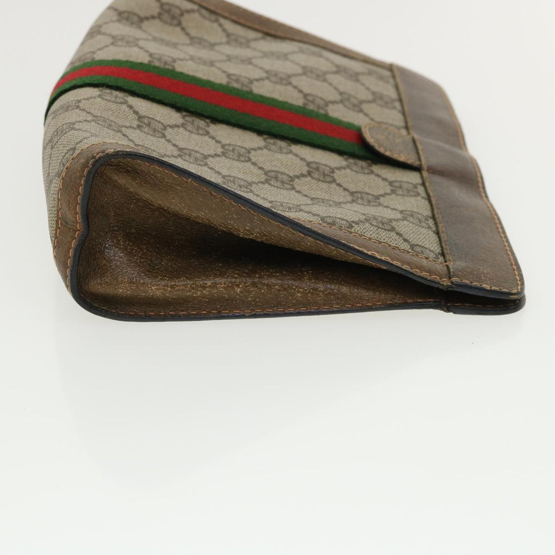 GUCCI VS Canvas Web Sherry Line Clutch Bag Beige Red Green 8901001  ki2301