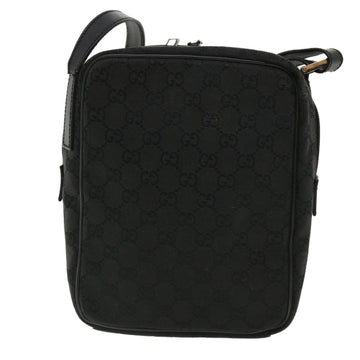 GUCCI VS Canvas Shoulder Bag Canvas Black 03136  ki2642