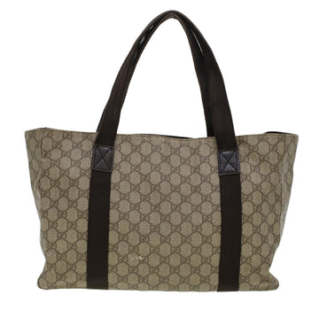 GUCCI VS Canvas Tote Bag PVC Leather Beige 141624  ki3005