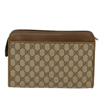 GUCCI VS Canvas Clutch Bag PVC Leather Beige 97.01.037  ki3062