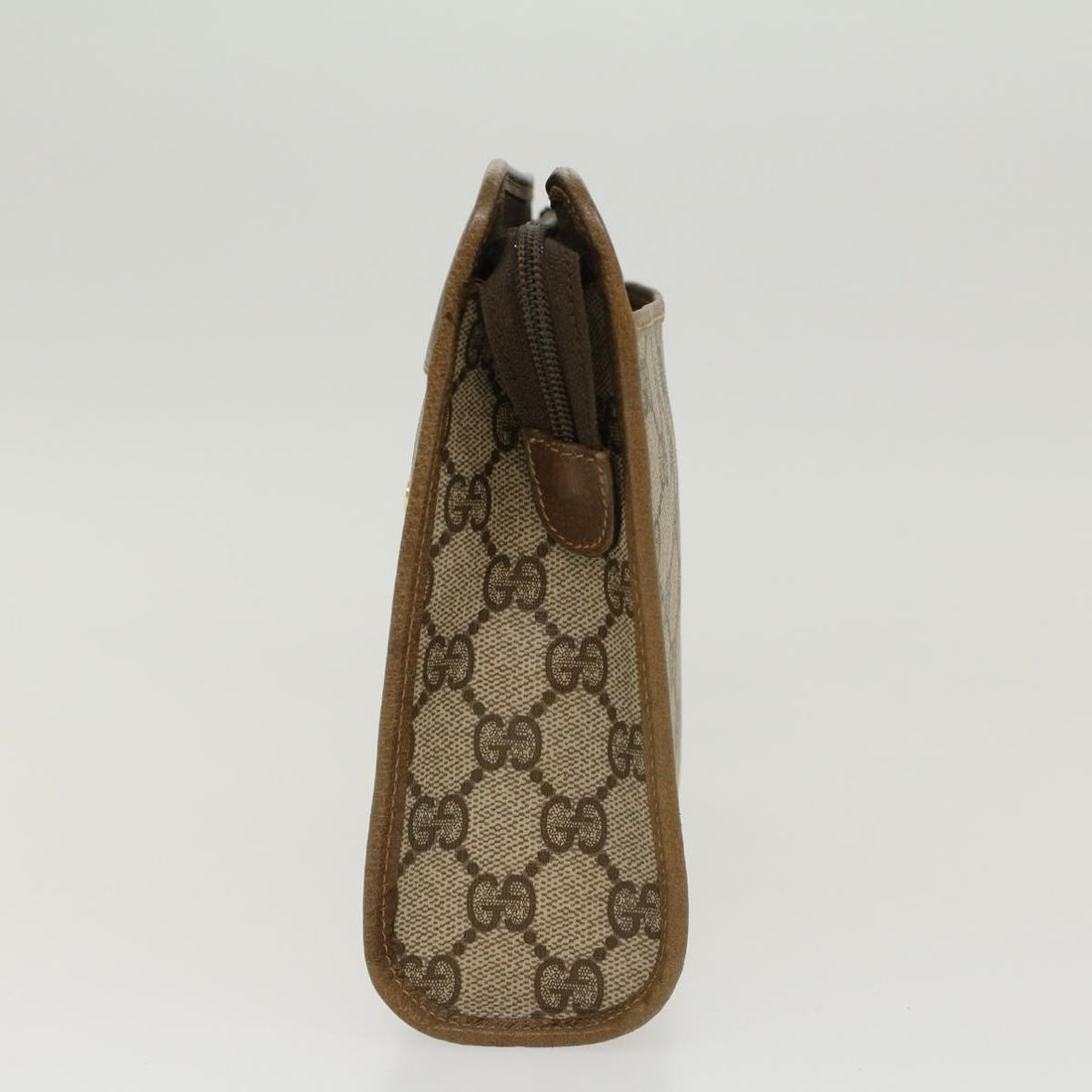 GUCCI VS Canvas Clutch Bag PVC Leather Beige 97.01.037  ki3062