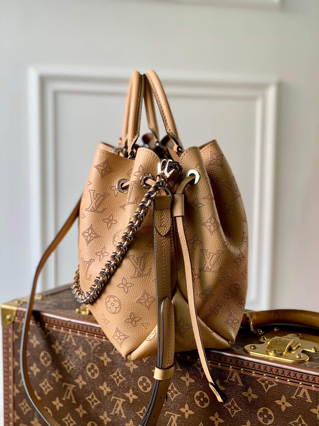 M59655 BELLA TOTE monogram 32cm orange yellow Soft perforated cowhide