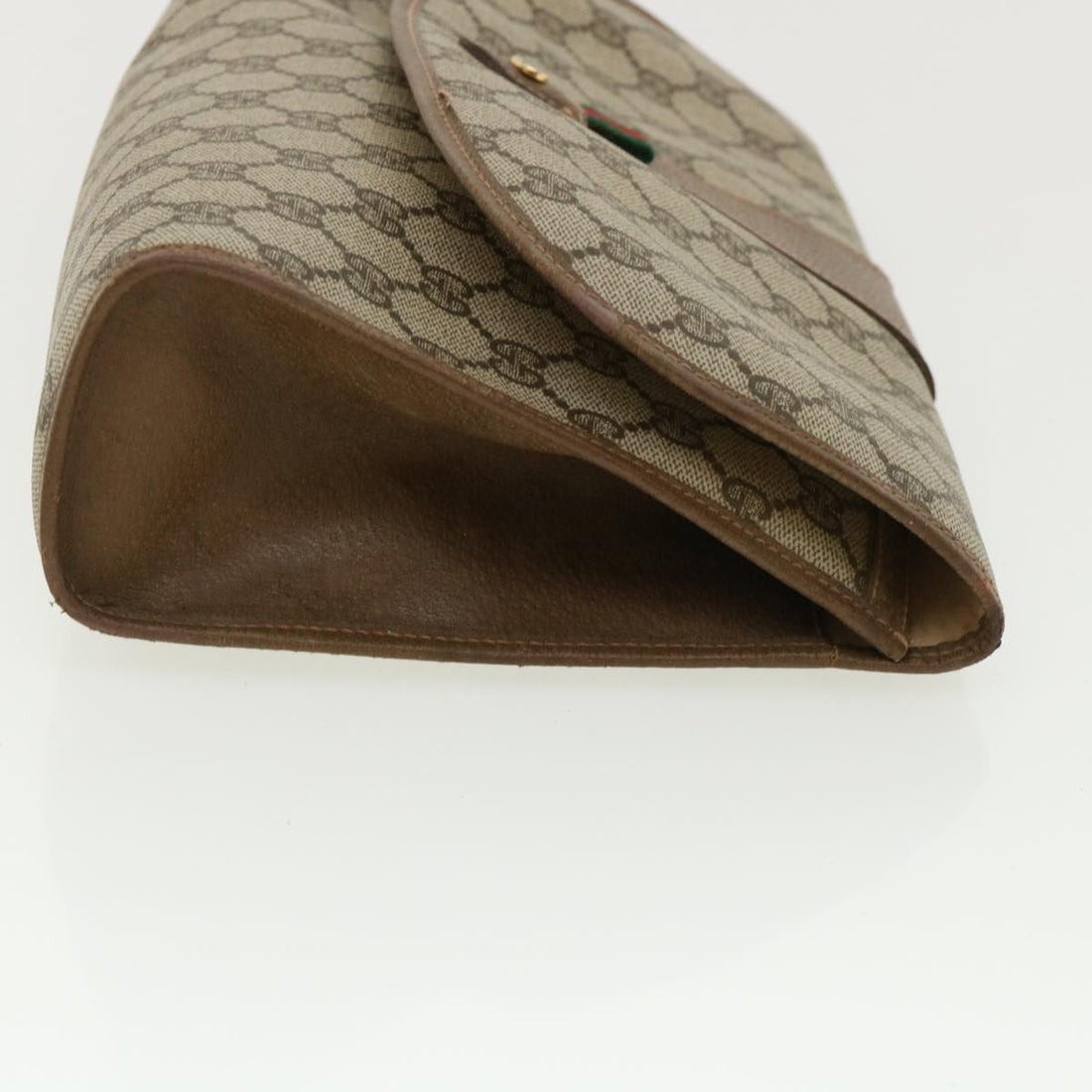GUCCI VS Canvas Web Sherry Line Clutch Bag Beige Red Green 8901031  ny173