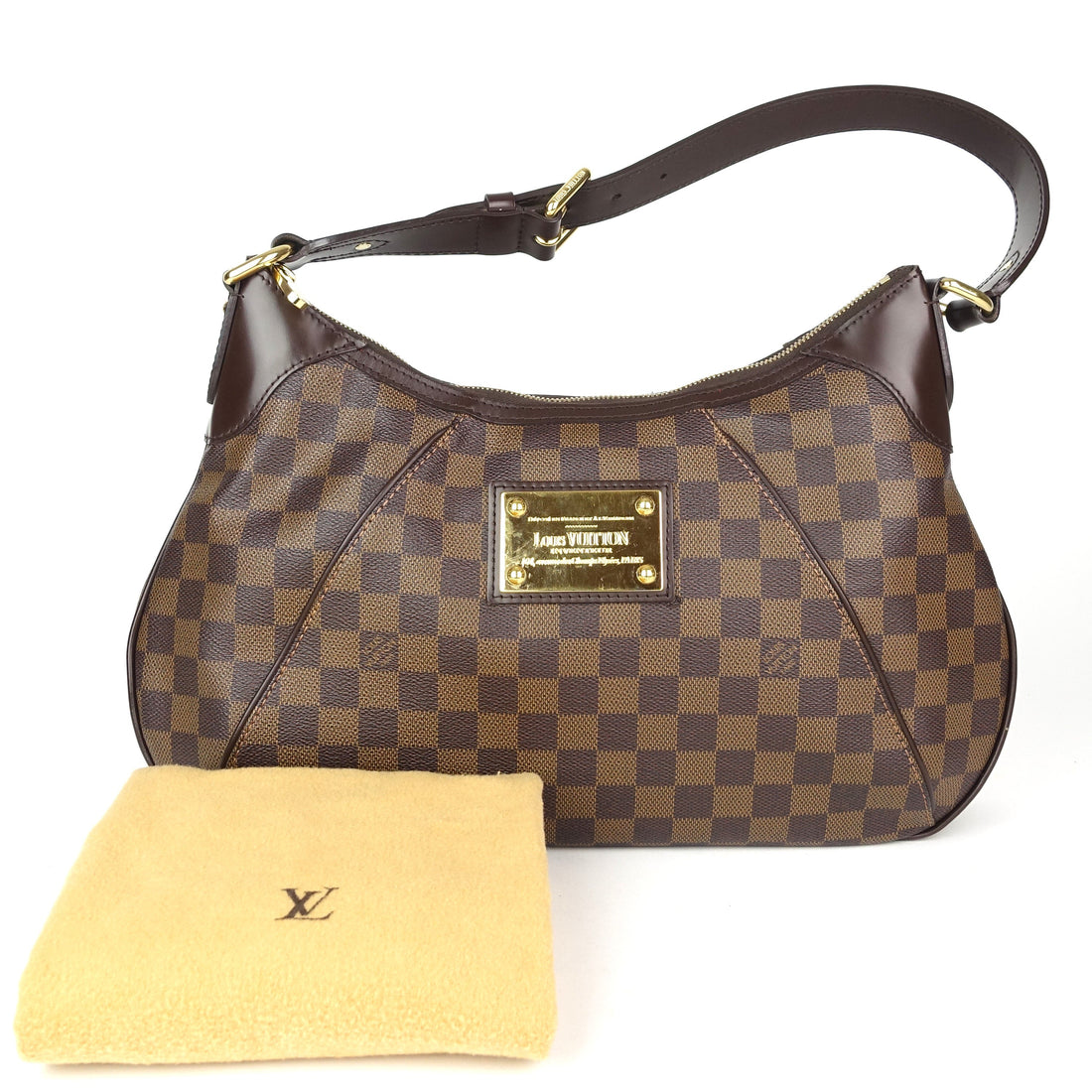 Louis Vuitto Thames GM Damier Ebene Canvas Shoulder Bag