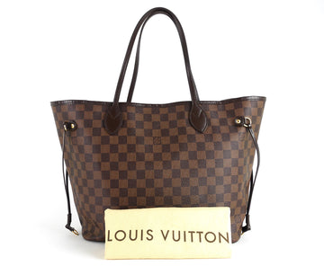Louis Vuitto Neverfull MM Damier Ebène Canvas Tote Bag