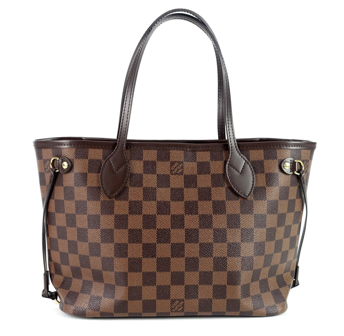 Louis Vuitto Neverfull PM Damier Ebène Canvas Shoulder Bag