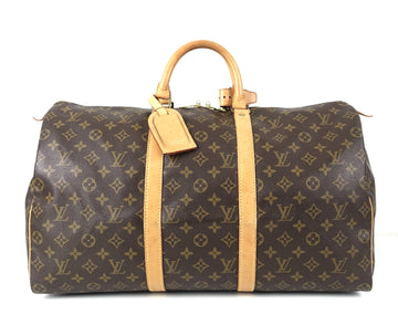 Louis Vuitto Keepall 50 Monogram Canvas Travel Bag