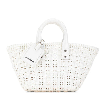 Balenciaga Bistro XS Handbag White Faux Calfskin in Very Good Condition
