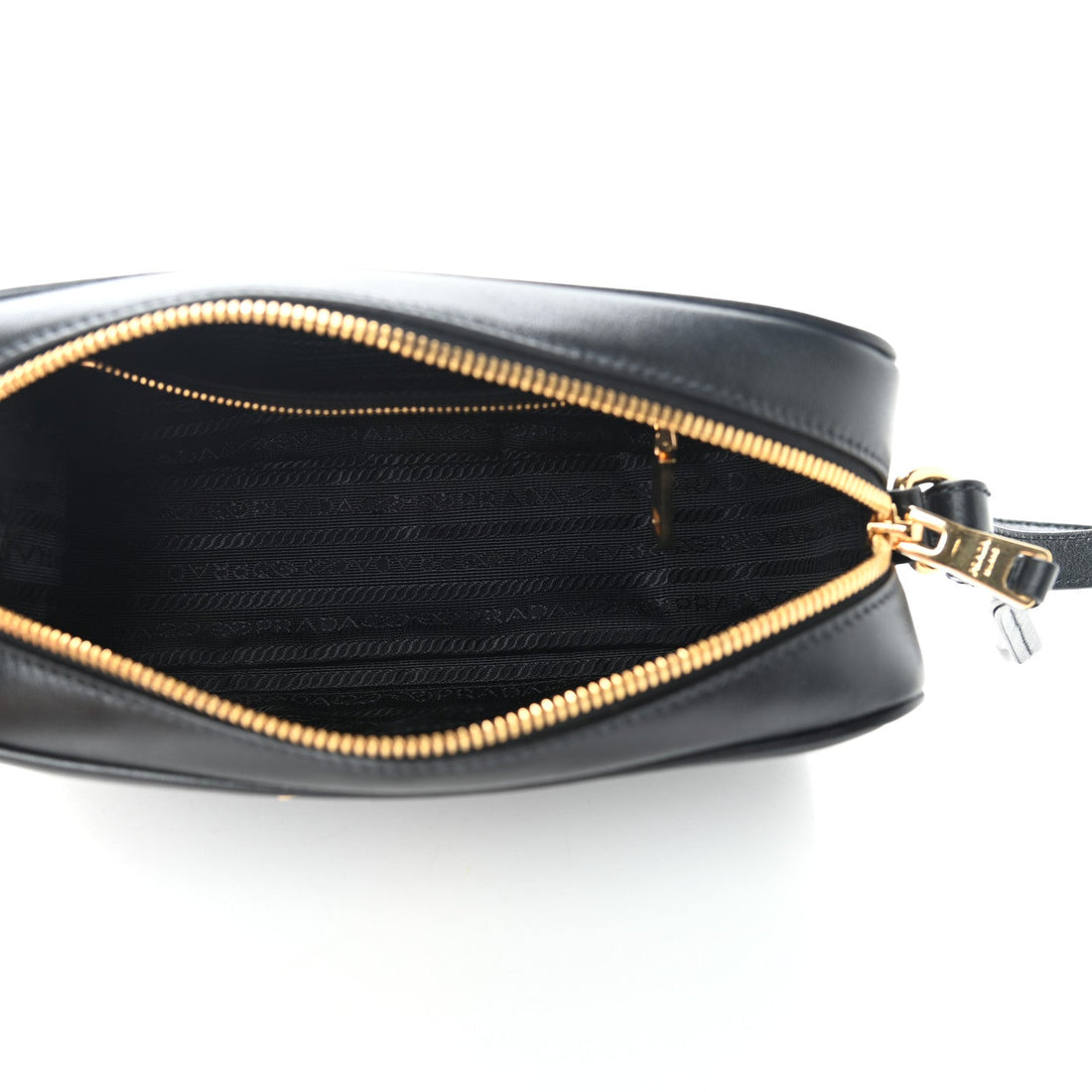 Prada Grace Lux Black Smooth Calf Leather Shoulder Camera Bag 1BH103
