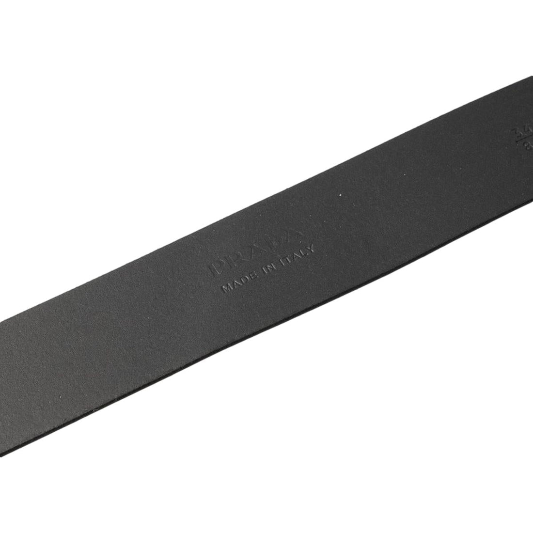 Prada Navy Blue Saffiano Leather Belt Brushed Silver Buckle 105/42 2CM046
