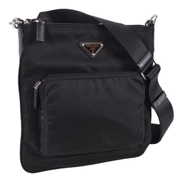 Prada Tessuto Nylon Sport Black Messenger Crossbody Bag 1BH716