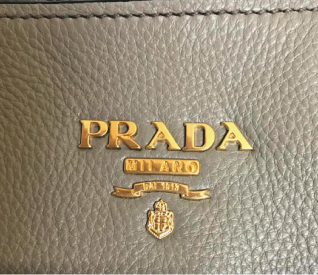Prada Gray Vitello Phenix Shopping Tote Bag 1BG865