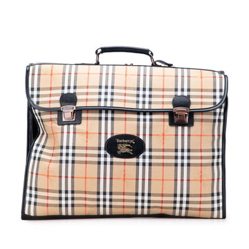 Burberry Nova Check Shadow Horse Canvas Leather Garment Case