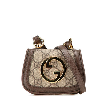 Gucci CS Supreme Interlocking G Blondie Shoulder Bag PVC Leather 698635