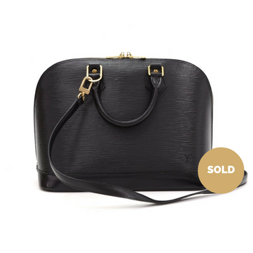 Louis Vuitto Alma PM Black Epi Leather with Shoulder Strap