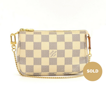 Louis Vuitto Damier Azur Canvas Pochette Accessoires Evening Bag
