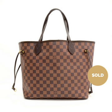 Louis Vuitto Dameir Ebene Canvas Neverfull MM Shoulder Bag