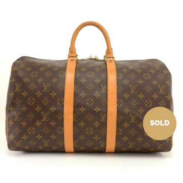 Louis Vuitto Keepall 45 Monogram Canvas Travel Bag