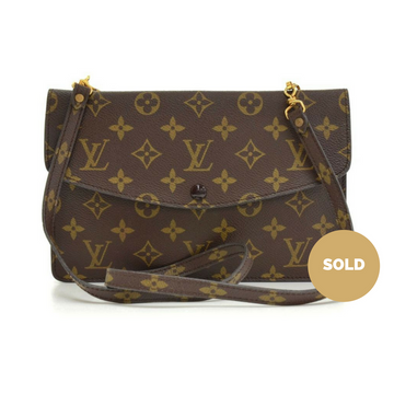 Louis Vuitto Pochette Double Rabat Monogram Canvas 2-Way Bag