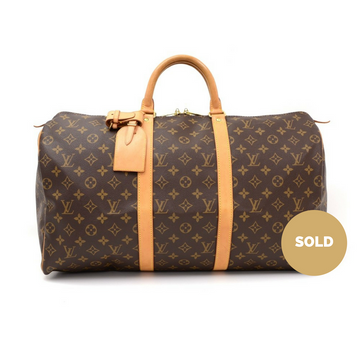 Louis Vuitto Keepall 50 Monogram Canvas Travel Bag
