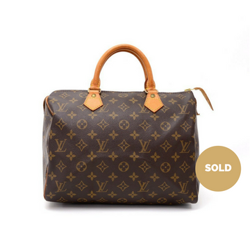 Louis Vuitto Speedy 30 Monogram Canvas Handbag