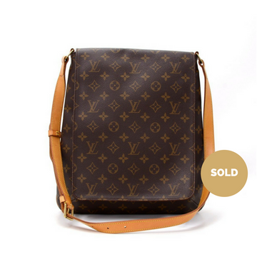 Louis Vuitto Large Musette Monogram Canvas Shoulder Bag